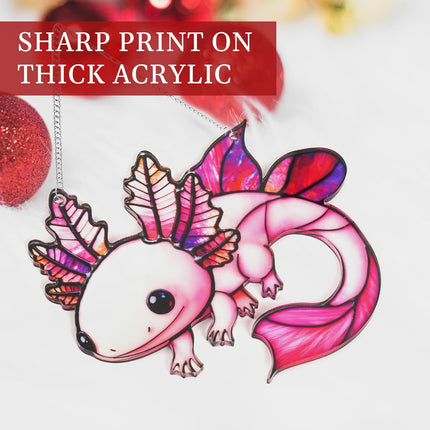 Axolotl Christmas Ornament, Beach Ornaments for Tree, Sea Turtle Gift for Women, Beach Gifts for Women, Christmas Stocking Stuffers Ideas, White Elephant Gifts (Axololt)