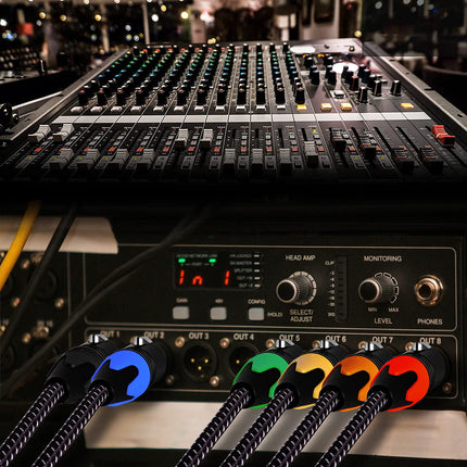 XLR Cables Braided for Microphone 6 Feet 6 Packs