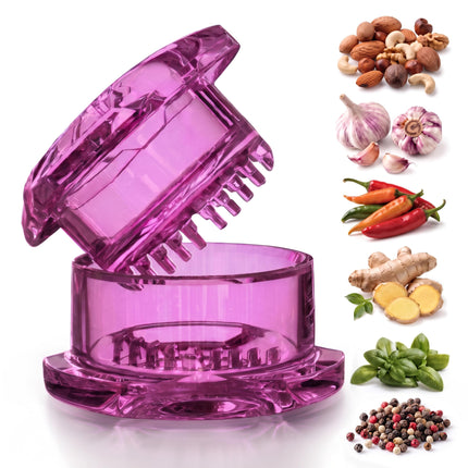 Garlic Twister 4th Gen, clear manual garlic mincer for ginger, herbs and nuts