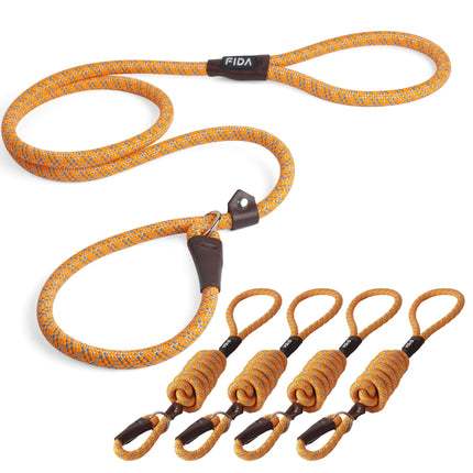 Durable Slip Lead Dog Leash, 6 FT x 1/2" Dog Training Leash, Black
