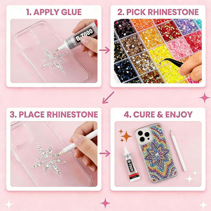 36000Pcs Resin Jelly Rhinestones for Bedazzling,40 Colors 3mm Flatback Gems Bedazzling Kit with 3Pcs 10ml B7000 Glue for Clothing Nail Art Shoes Crafting Makeup (40 Colors+3 Pcs Glue)