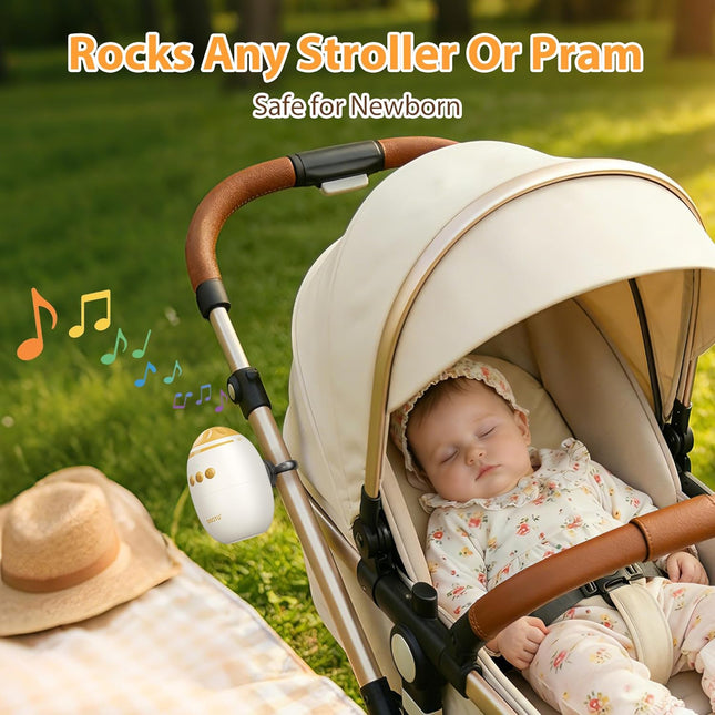 Baby Stroller Rocker with Adjustable Vibration Speed and 11 Soothing White Noise, Hands-Free - photo 2