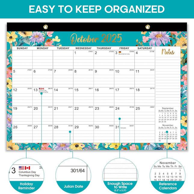 Desk Calendar 2026-2027, 21-Month Calendar Runs Until June 2027