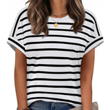 Womens Tops Short Sleeve Shirts Summer Outfits 2026 Spring Dressy Casual Clothes Clothing