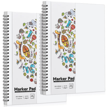 8.3 × 8.9In Marker Sketchbook, 200gsm Double-Sided Bleedproof Marker Paper