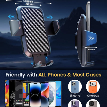 Car Phone Mount with Magnetic Clip for Magsafe & Android 360 Universal Suction Phone Mount for Dashboard Windshield Car Phone Holder for Car for iPhone 17 16 15 14 Pro Max Samsung Galaxy S25 Cell