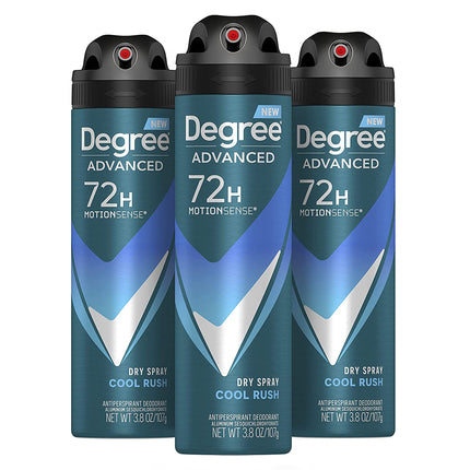 Desodorante antitranspirante en aerosol seco Cool Rush 3.8 oz, 3 unidades