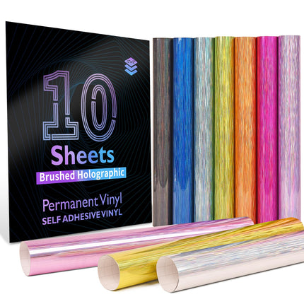 65 Pack Permanent Vinyl, Self Adhesive Vinyl Sheets for Cutting Machine, Permanent Outdoor Sheets for Party Decoration, Sticker, DIY Mug, Car Decal