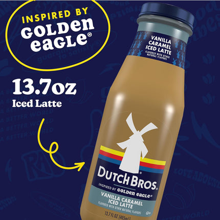 Dutch Bros® Vanilla Caramel Iced Latte, Inspired by Golden Eagle®, 12-13.7 Fl Oz Bottles