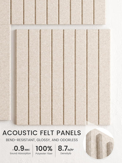 Large Oatmeal Felt Bulletin Board Tiles - 48 x 36 Inch Cork Board Alternative, 12-Pack - photo 3