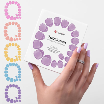 Extra Strong Press On Nail Adhesive Tabs, 10 Sheets 180PCS 18 Sizes, Strong Hold Nail Glue Stickers, 0.3mm Ultra-Thin
