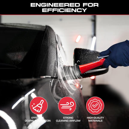 Mini | Compact High-Pressure Car Cleaning Tool | Ergonomic Design Speeds Up Interior Detailing | Works with Air Compressor | Powerful & Portable