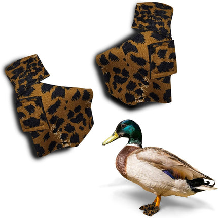 Duck Shoes for Injured Feet – Protective Neoprene Footwear for Ducks, Protective Shoes for Birds with Injured feet, Bumblefoot Relief - Medium, 3.5” Max. Inside Width - Leopard