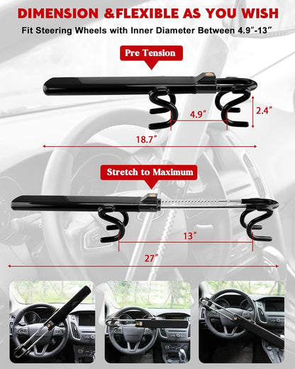 Steering Wheel Lock Anti-Theft Car Device Heavy Duty Security Car Lock Antitheft Locking Devices Great - photo 2
