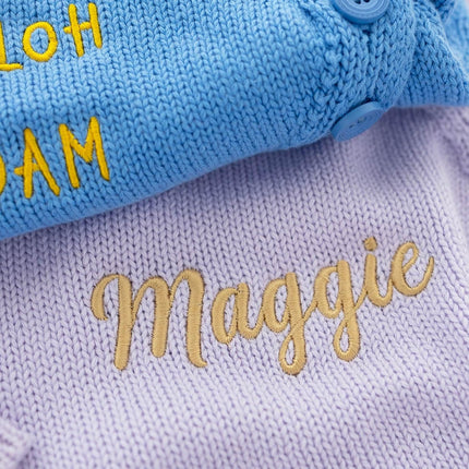 Rosanbella 100% Cotton Baby Romper Set with Personalized Embroidery | Newborn Outfit (0-1M), 12 Colors | Soft, Comfortable & Perfect for Gifts