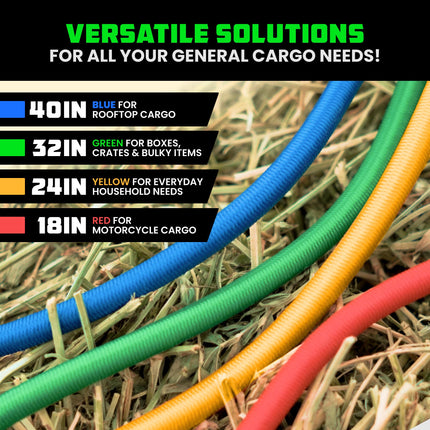 Bungee Cords with Hooks (28-Piece) - Heavy Duty Outdoor Assorted - photo 4