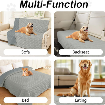 hyha Waterproof Dog Bed Blanket, Soft Pet Blankets, Waterproof Couch Cover for Dogs, Reversible Sofa Covers Washable for Furniture (30x70 Inch, Grey/Dark Grey)
