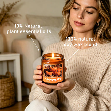 Fall Scented Candles - Pumpkin Spice Soy Candles