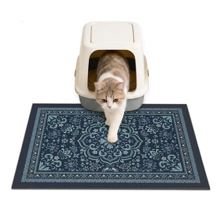24"x15" Cat Litter Mat Non-Slip Washable Litter Box Mat