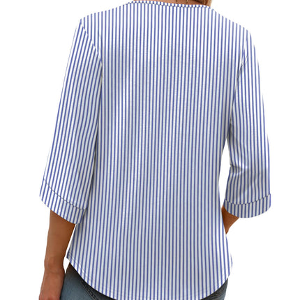 3/4 Length Sleeve Womens Tops Dressy Casual Blouses V Neck T Shirts Summer Tops Spring Outfits Loose Fit