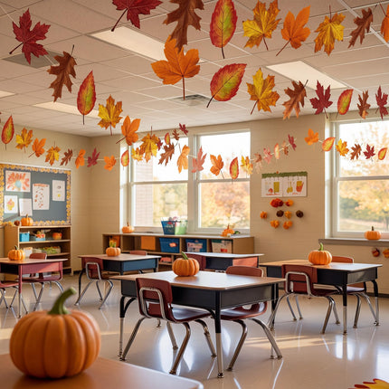 20 Pcs Large Fall Thanksgiving Maple Leaf Hanging Decoration