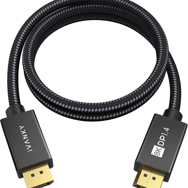 8K DisplayPort 1.4 Cable 3ft, VESA Certified DP to DP Cord 3.3ft, [8K@60Hz, 4K@144Hz, 1080P@240Hz], Support HBR3