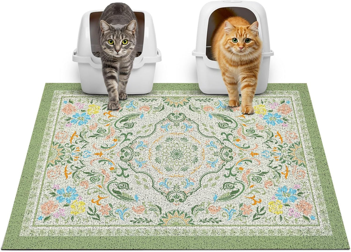 Cat Litter Mat with Non-Slip Bottom, 33" x 22"