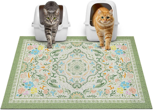 Cat Litter Mat with Non-Slip Bottom, 33" x 22"
