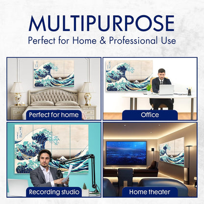 Wall Art Acoustic Panels, Sound Proof Absorbing Panels for Home/Office, Decorative Absorbing Dampening - photo 5
