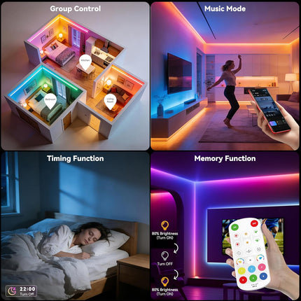 PAUTIX Bluetooth Music Pixel Smart LED Controller SP668E,for WS2811 WS2812 SM16703 Addressable Dream Color LED Strip Pixels Light DC5V-24V APP/RF Remote Control(NOT for RGB LED Strip without Smart IC)