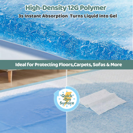 XL 6-Layer Ultra Absorbent 1200ml 48-Hour Leak-Proof Dog Pee Pads, Quick Dry Extra Large Puppy Pads for Puppy Training, Senior & Incontinent Dogs, Cats, Overnight Use, 28"x34", 30 Count