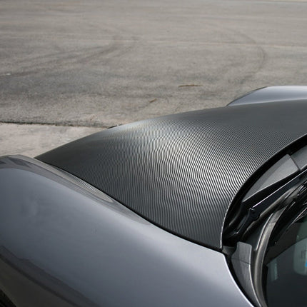 3D Black Carbon Fiber Car Vinyl Wrap Self-Adhesive Film 1ft x 5ft