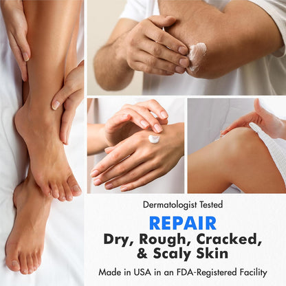 Urea Cream 40% plus Salicylic Acid 2%, Foot Cream for Dry Cracked Heels Feet Knees Elbows Hands, Foot - photo 4