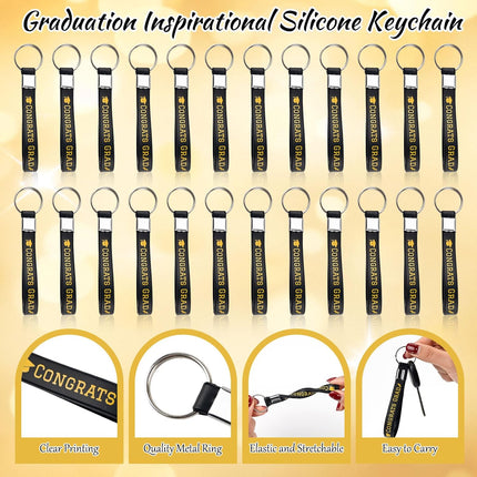 120 Pcs Graduation Gifts Bulk Class of 2026 Graduation Party Favors, 30 Ballpoint Pens 30 Bookmarks 30 Keychains 30 Organza Bags for University College Middle Senior High School Graduates Grad Party
