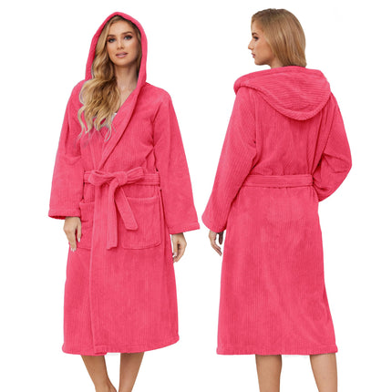 Hooded Bathrobes for Women, Soft Long Towel Robes for Women - Quick Dry yet Warm