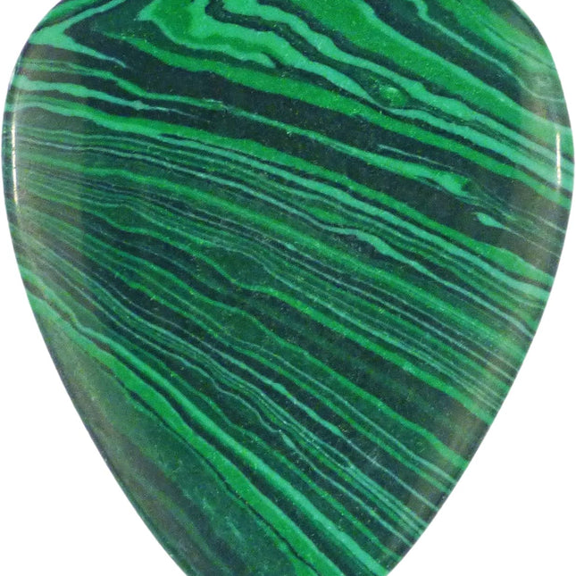 Green Malachite Stone Guitar Or Bass Pick - 3.0 mm Ultra Heavy Gauge