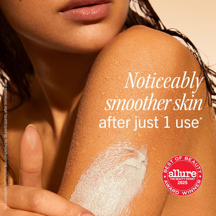 First Aid Beauty KP Bump Eraser Body Scrub Peach Scent, 10% AHA Keratosis Pilaris Exfoliator (Glycolic & Lactic Acid) Treatment for Strawberry Legs, Razor Bumps & Rough Bumpy Skin