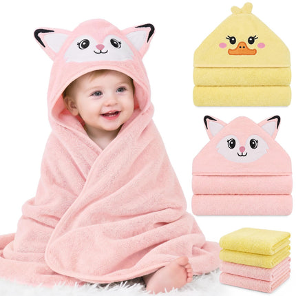 12 PCS Baby Bath Towels Set, Baby Towels for Newborn Bath Essentials Gifts