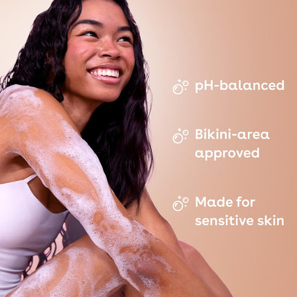 Cashmere Body Wash – Coconut Waters, Moisturizing Body Wash, Creamy Gel Formula, with Shea Butter, Glycerin, Vitamin E, pH Balanced, Sensitive Skin, Vegan, 16 fl oz