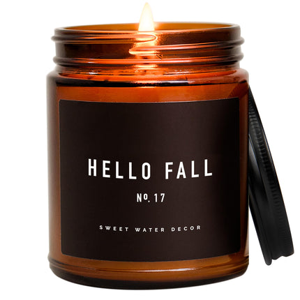 Fall Candle, 9oz Amber Jar, Autumn Scents for Home - photo 14