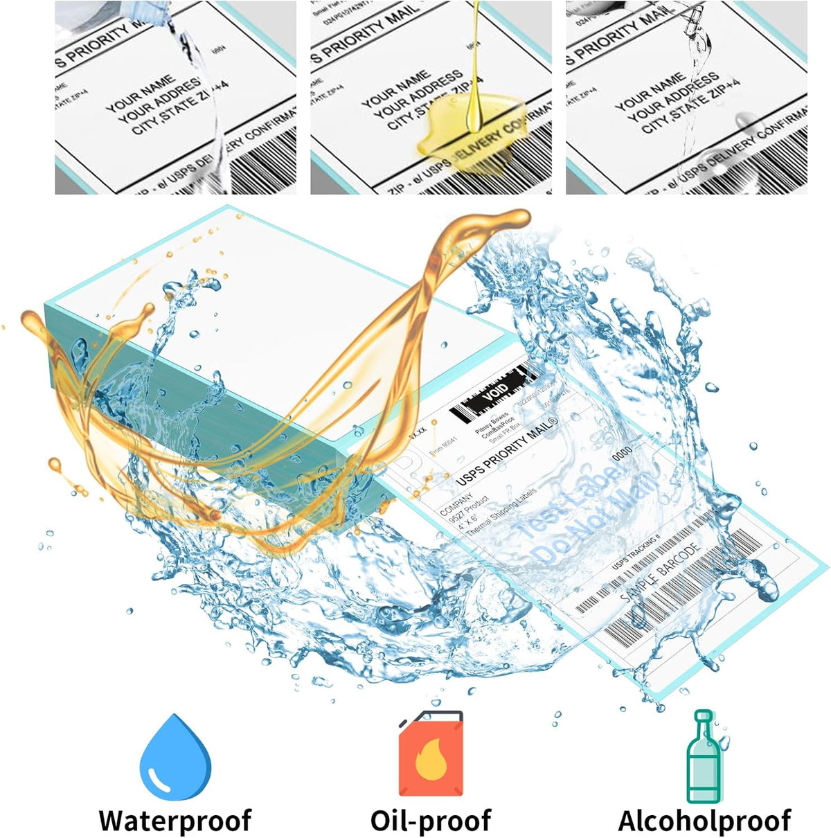 Fanfold 4 x 6 Direct Thermal Labels White Perforated Shipping Labels - photo 4