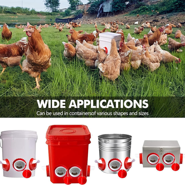 Chicken Feeder & Waterer Combo Kit – 8 Pack Total (4 Automatic Feeder