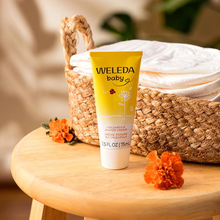 Crema para pañales Baby Calendula, 2.8 Fluid Ounce, protección vegetal con caléndula, manzanilla, aceite de almendra dulce, lanolina y óxido de zinc