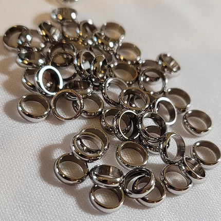 Bead It Wear It Love It 10 Stainless Steel Hair Beads for Loc Braids Twist and Natural Hair, Loc Beads, Dreadlock Hair Accessories, Loc Jewelry (Tiny 2mm, Silver)