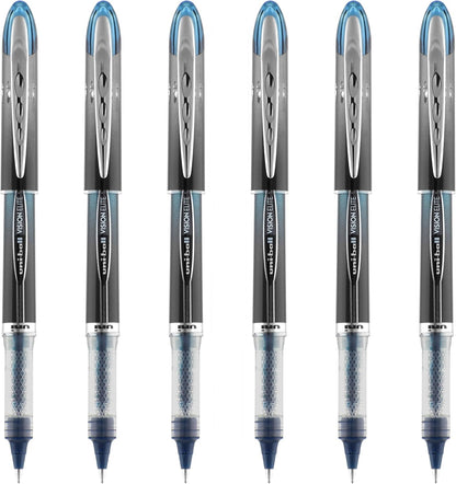Rollerball Pen, Micro Point (0.5mm), Blue Ink, 6 Pens