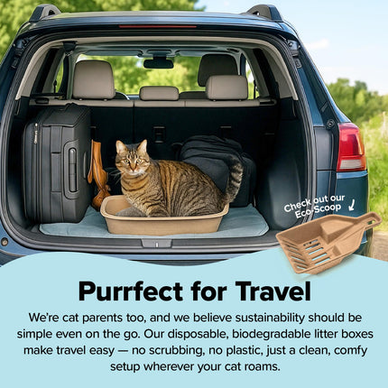 Arenero desechable para gatos grande, 6 unidades, portátil y resistente para viajes y hogar, controla olores