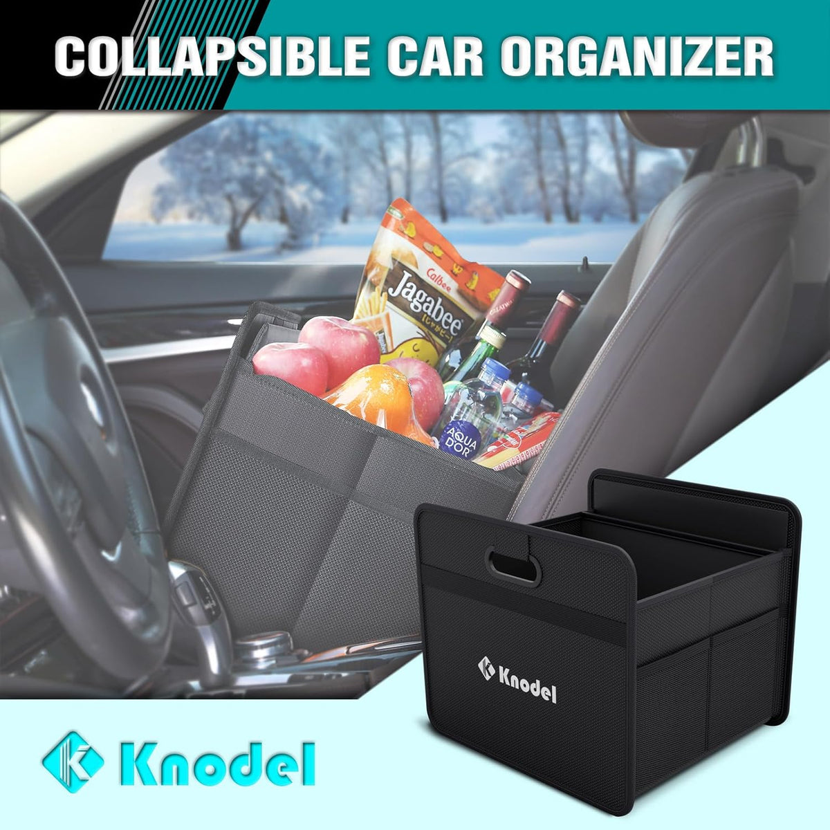 Car Trunk Organizer, Foldable Organizer for Car, Automotive Consoles & Organizers, Storage with - photo 4