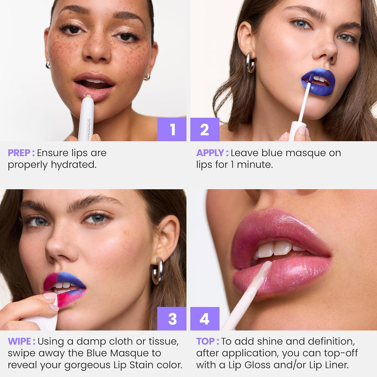 All Day Lip Stain Peel Off Masque - Long Lasting, Waterproof and Transfer Proof Nude Lip Tint, Matte - photo 3