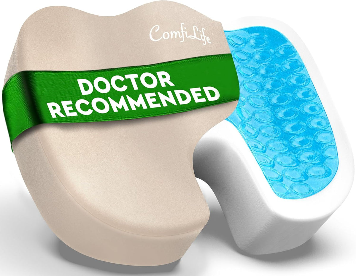 Premium Gel & Memory Foam Seat Cushion – Doctor Recommended Office Chair Cushion, Car Seat Cushion – Chair Cushions for