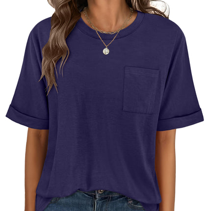 Blusas de mujer de manga corta, camisetas oversize